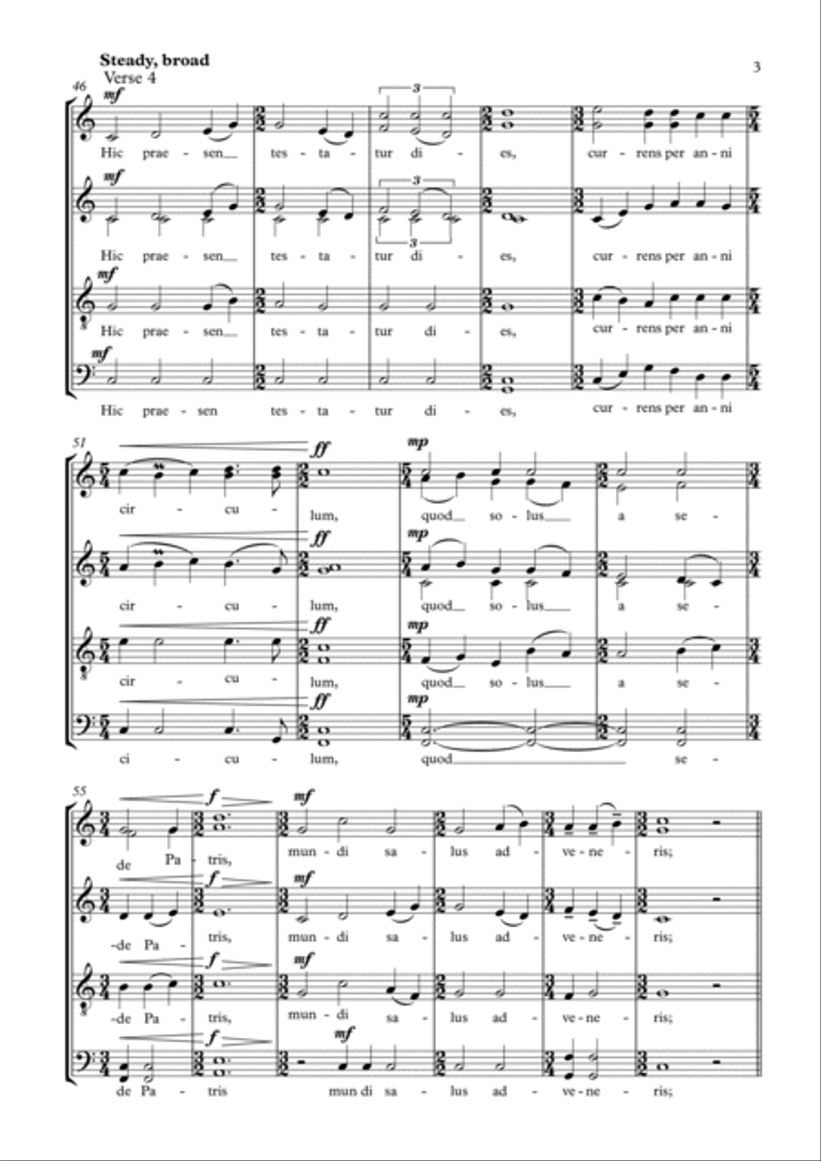Christe Redemptor Omnium (SATB) Divisi scores gallery preview page 3