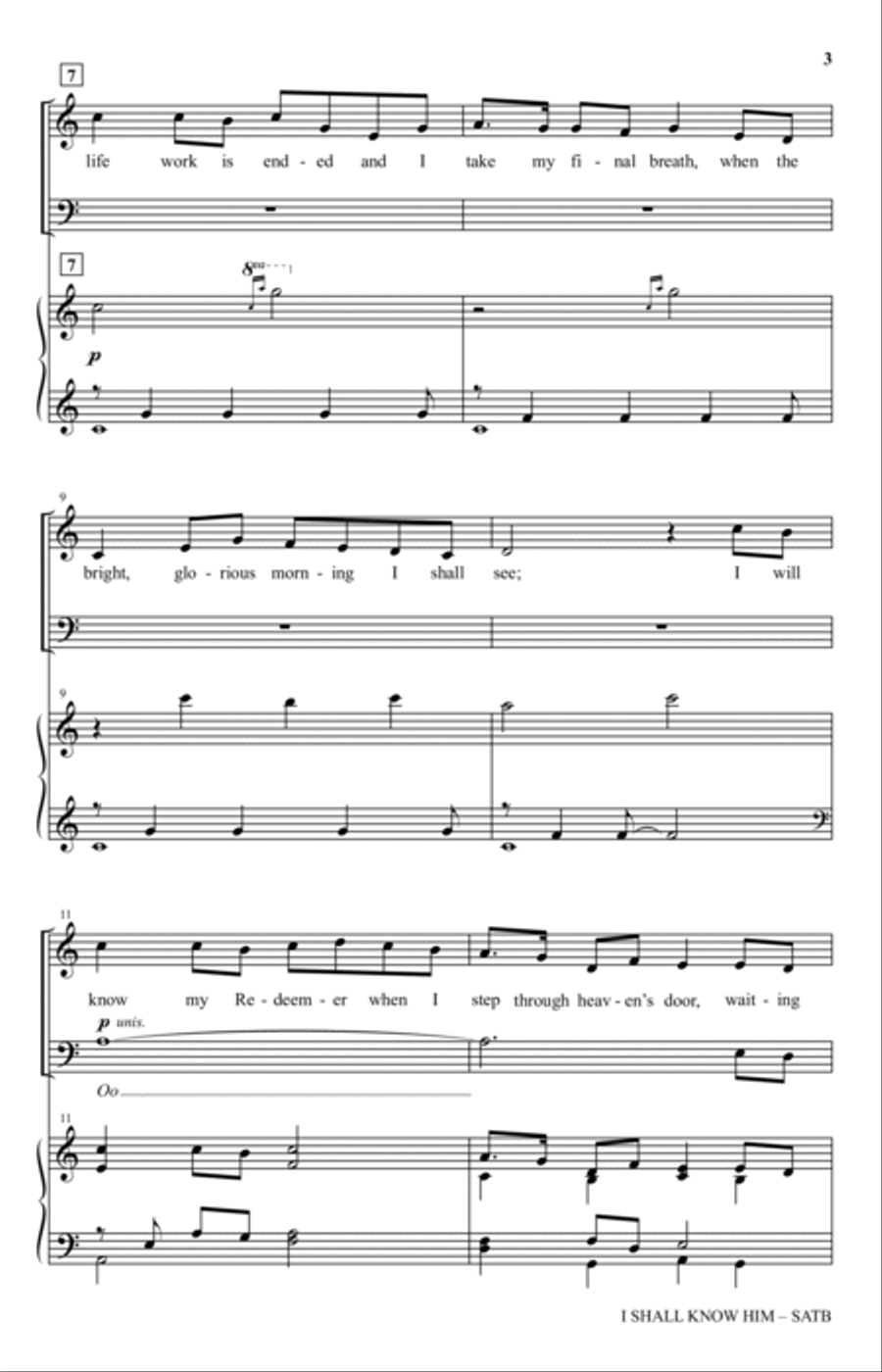 I Shall Know Him 4-Part scores gallery preview page 2