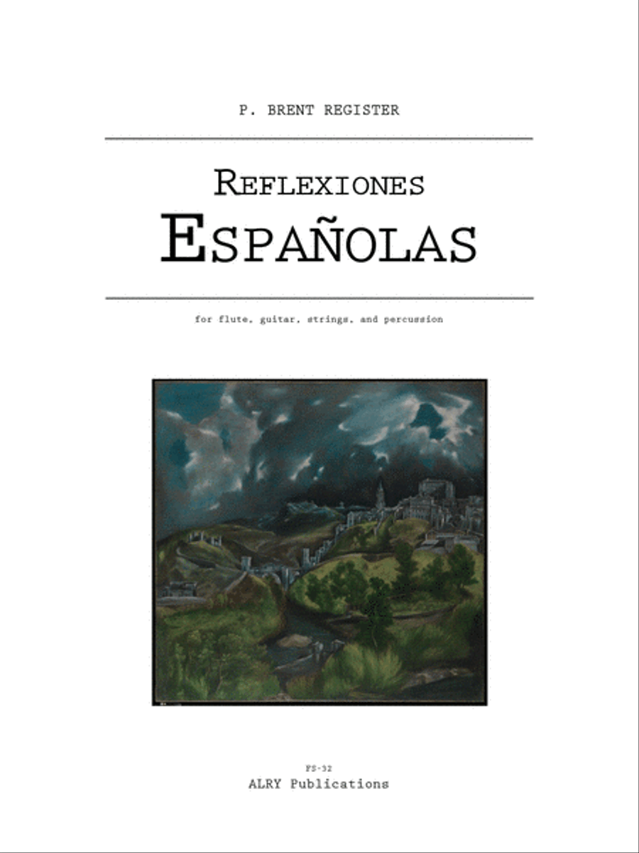 Reflexiones Espanolas for Flute, Guitar, Strings and Percussion Flute scores gallery preview page 1