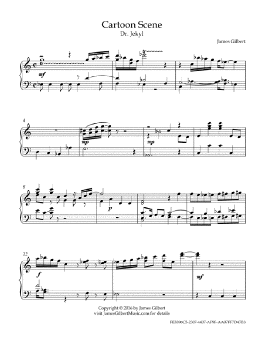 Cartoon Scene Cartoon Scene Piano Solo scores gallery preview page 2