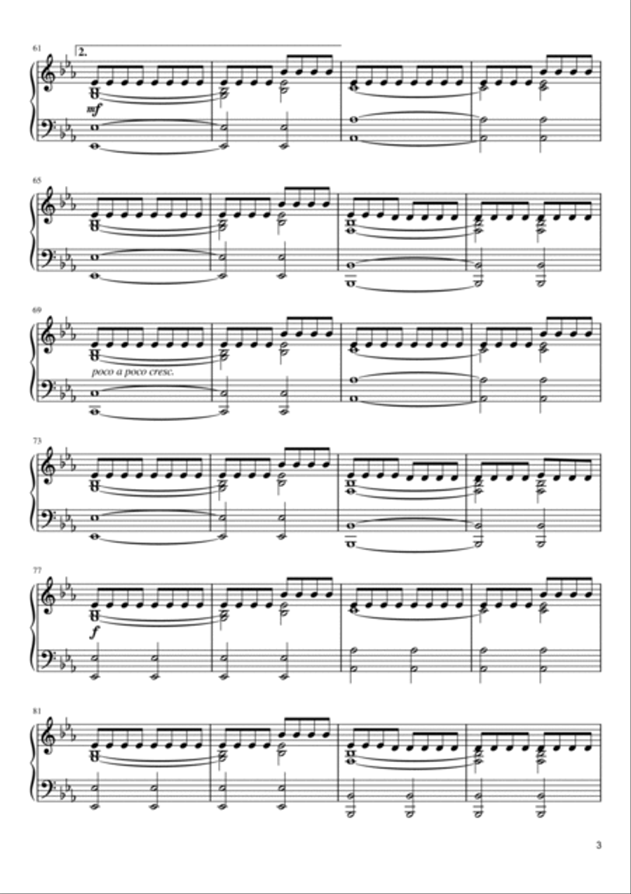 Fix You Piano Solo scores gallery preview page 3