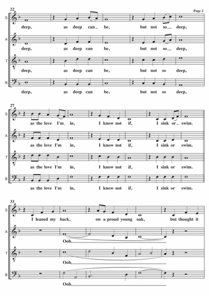 The Water Is Wide A Cappella SATB image number null