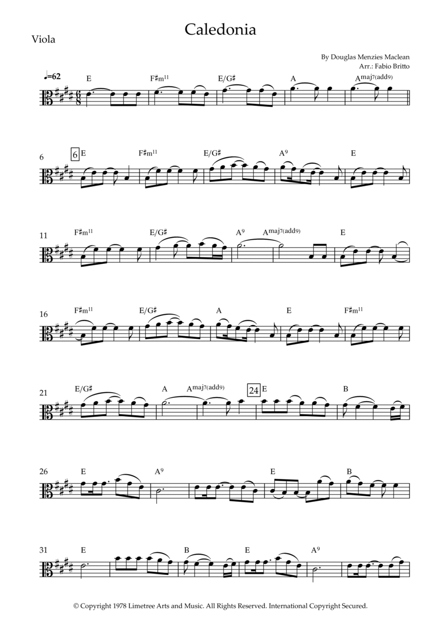Caledonia Viola Solo scores gallery preview page 1