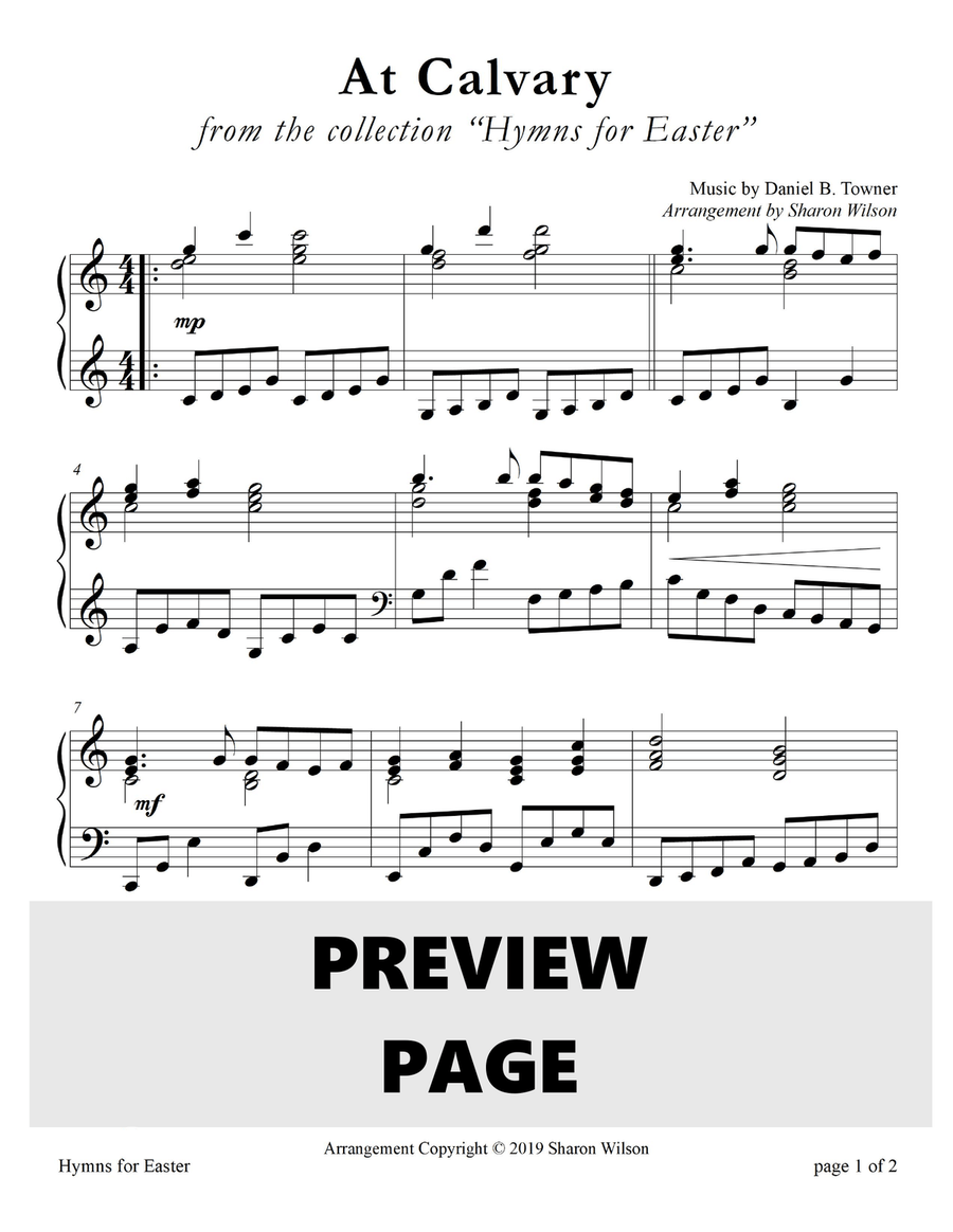 Hymns for Easter (A Collection of LARGE PRINT Two-page Hymns for Solo Piano) Piano Solo scores gallery preview page 5