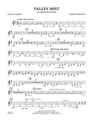Valley Mist (An Appalachian Portrait) - Bb Bass Clarinet
