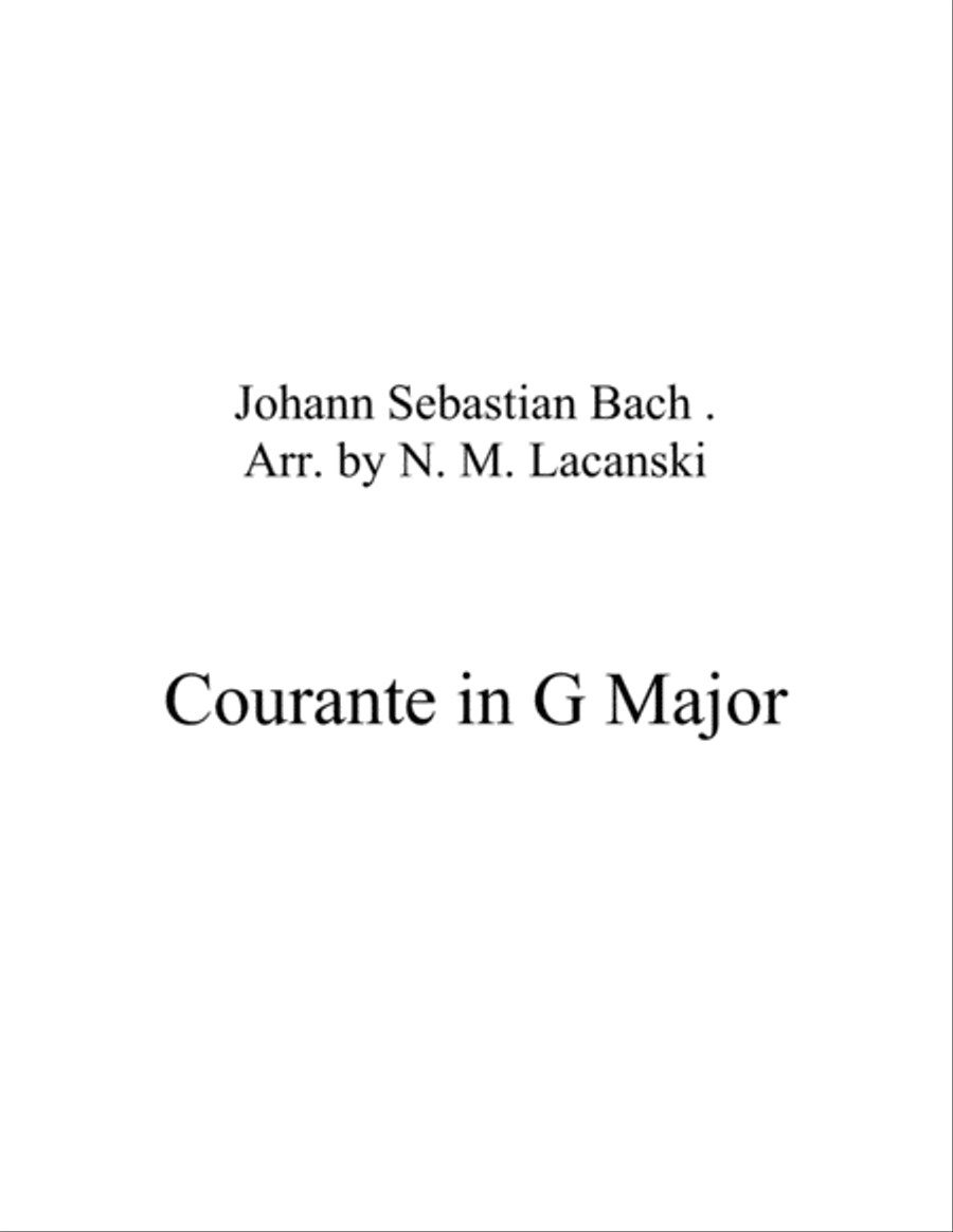 Courante in G Major Flute scores gallery preview page 1