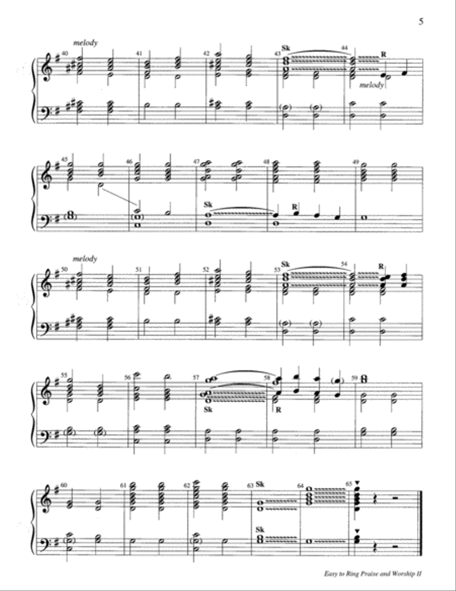 Easy to Ring Praise and Worship 3-Octaves scores gallery preview page 6