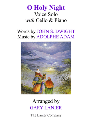 Book cover for O HOLY NIGHT (Voice Solo with Cello & Piano - Score & Parts included)