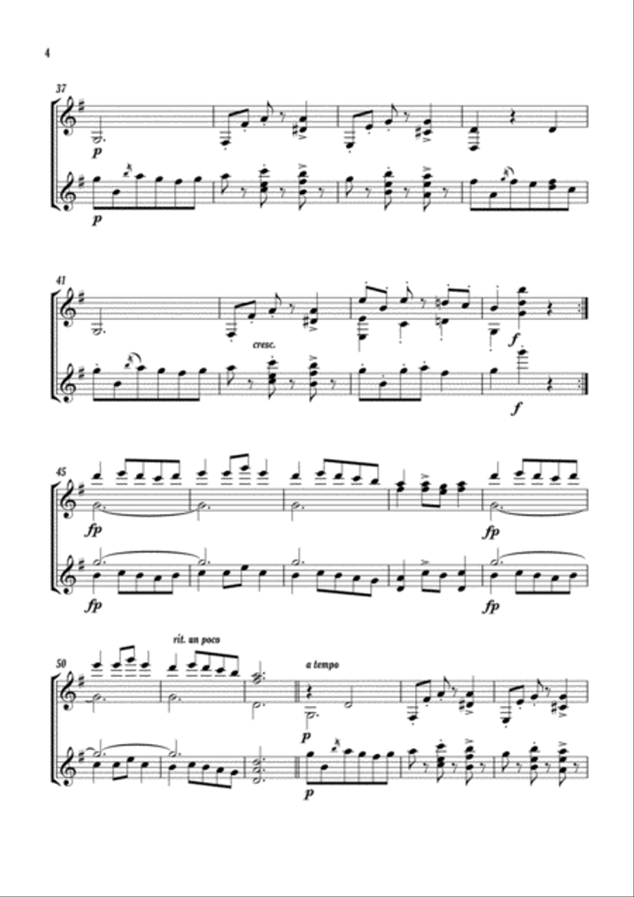 Fandango Classical Guitar scores gallery preview page 4