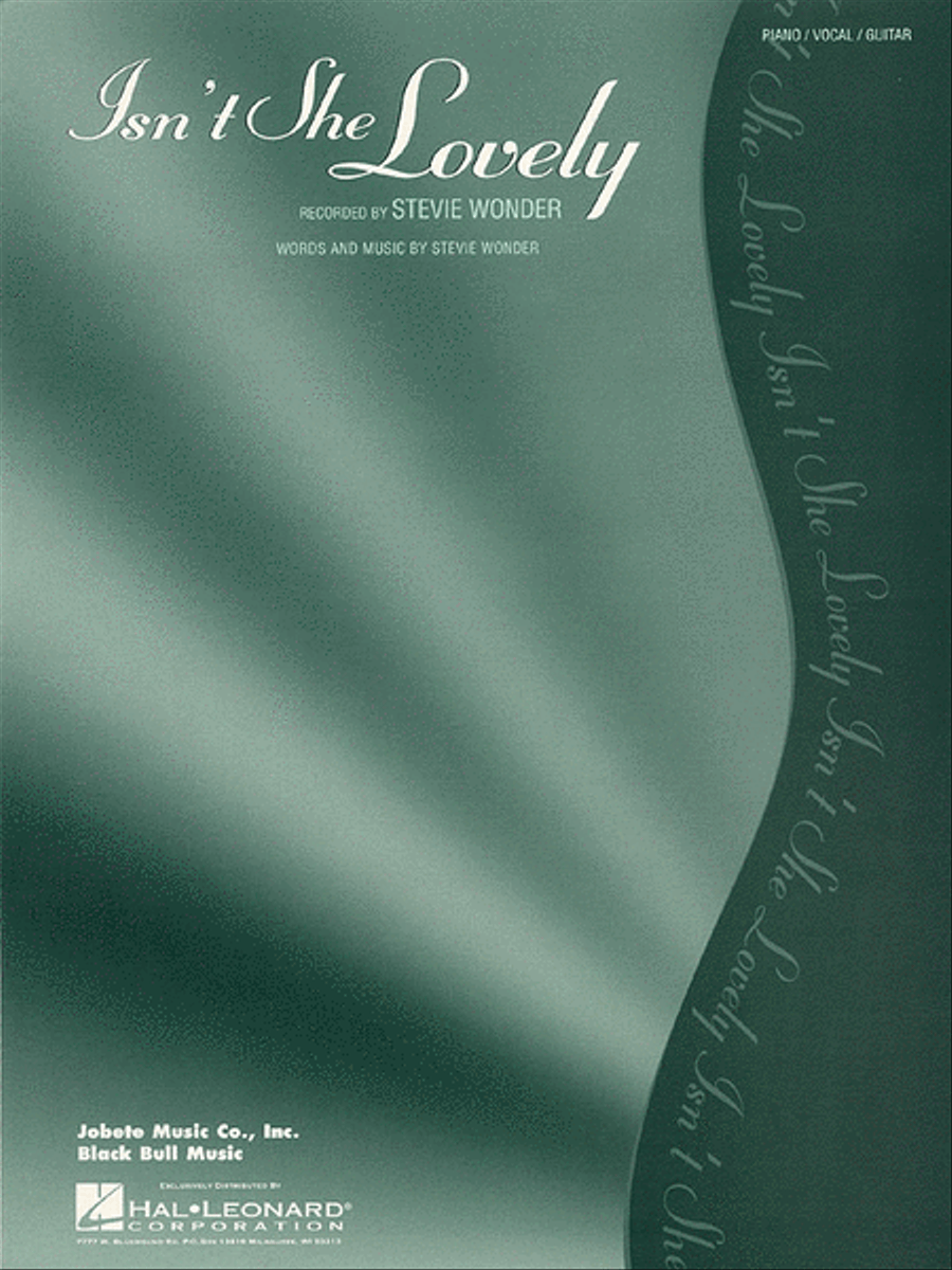 Isn't She Lovely Piano, Vocal, Guitar scores gallery preview page 1