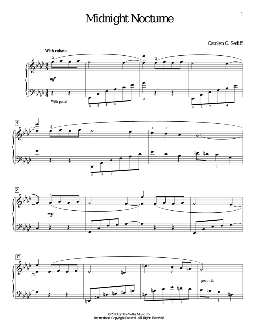 Midnight Nocturne Midnight Nocturne Piano Method scores gallery preview page 1
