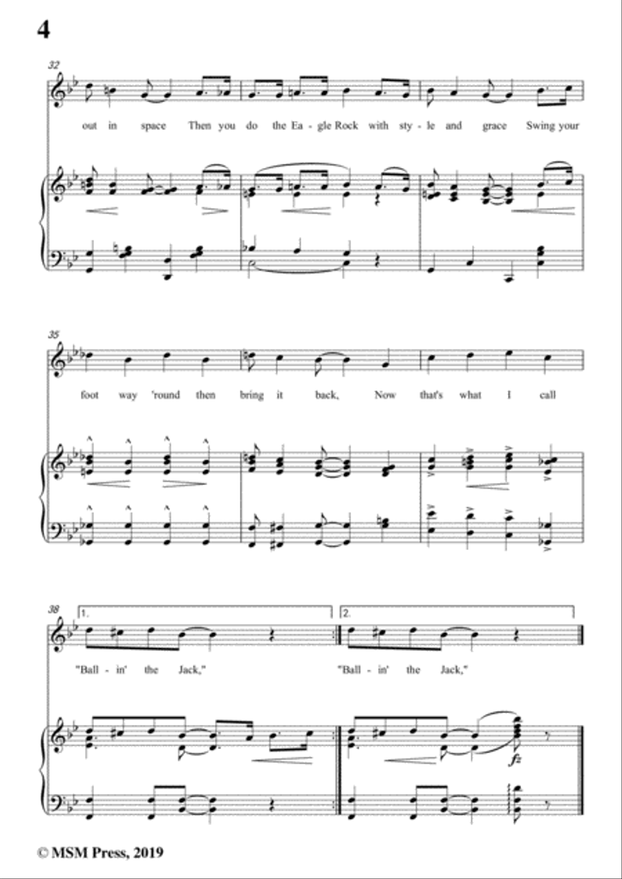Chris Smith-Ballin' the Jack,in G Major,for Voice and Piano Voice Solo scores gallery preview page 6
