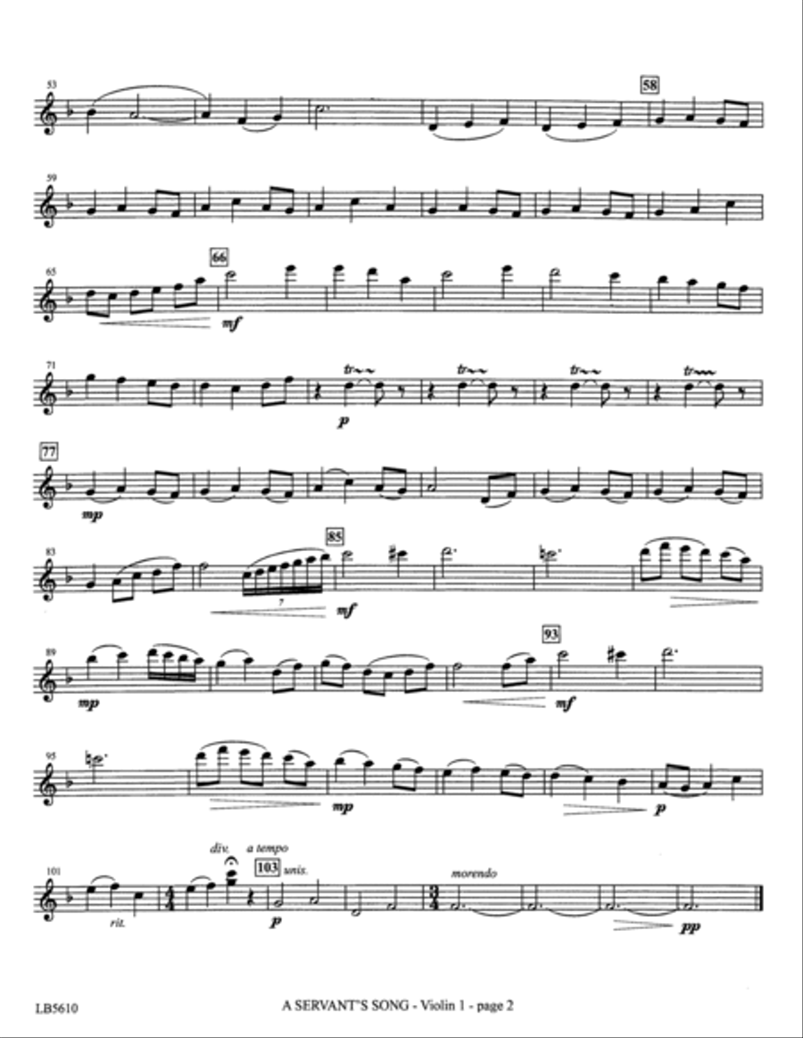 Colors of Grace - Lessons for Lent (New Edition) (Orchestra Accompaniment) - Violin 1 Choir scores gallery preview page 5