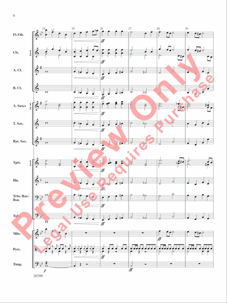 Academic Festival Overture Concert Band scores gallery preview page 7