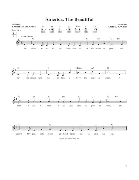 America, The Beautiful (from The Daily Ukulele) (arr. Liz and Jim Beloff)