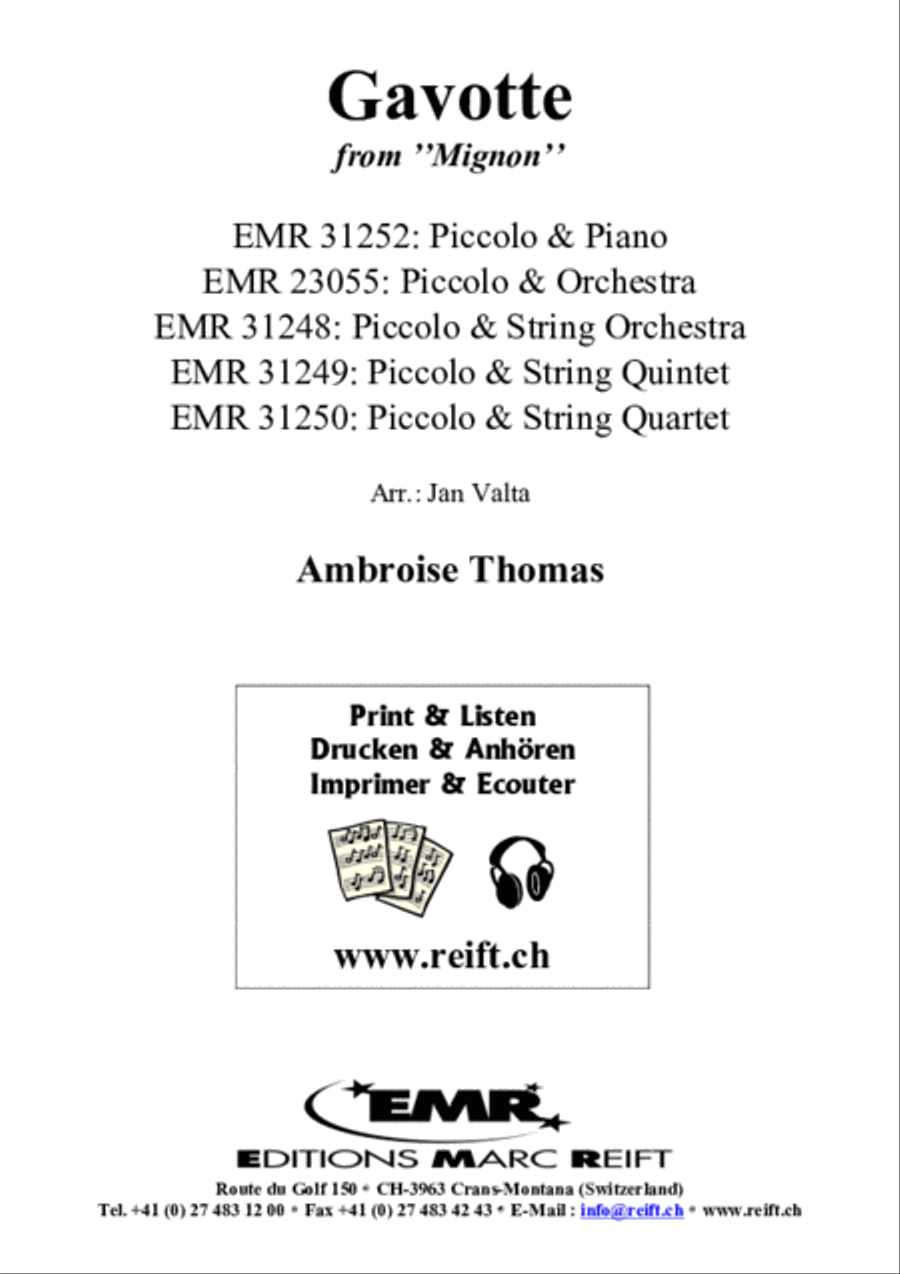 Gavotte Piccolo scores gallery preview page 2