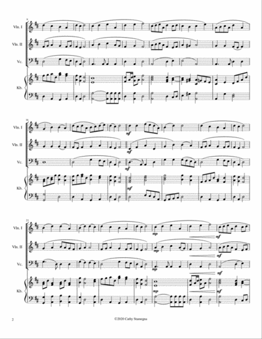 Jesus Christ is Risen Today with Ye Watchers and Ye Holy Ones-String Trio (2 Violins, Cello, Acc.) String Trio scores gallery preview page 3