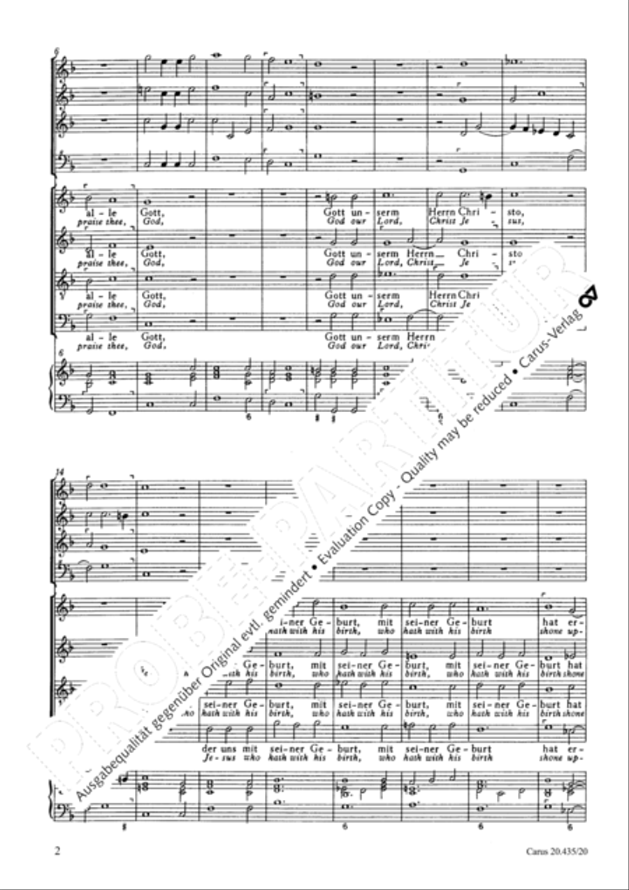 Now let us all praise thee, God 4-Part scores gallery preview page 3