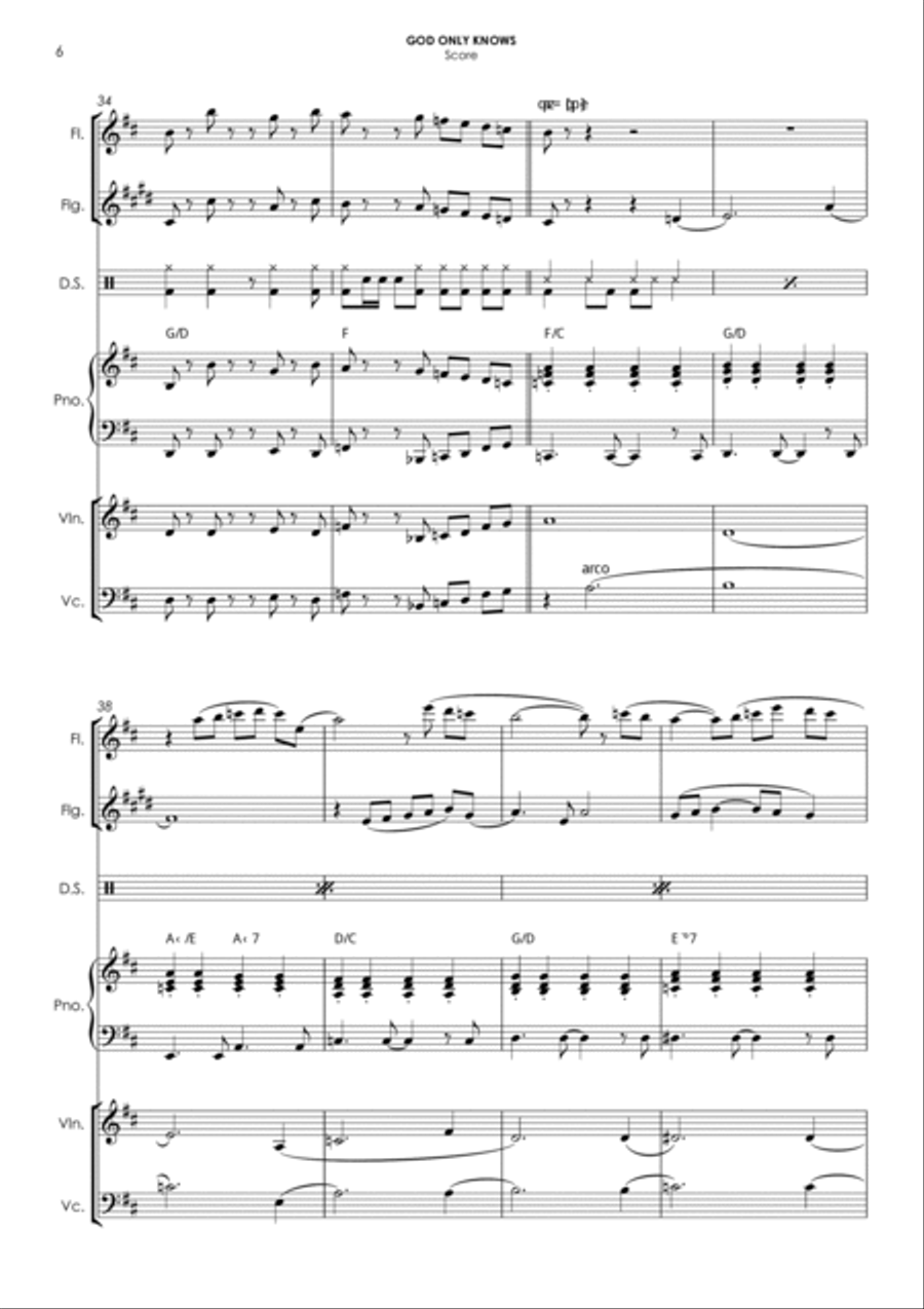 God Only Knows Small Ensemble scores gallery preview page 6