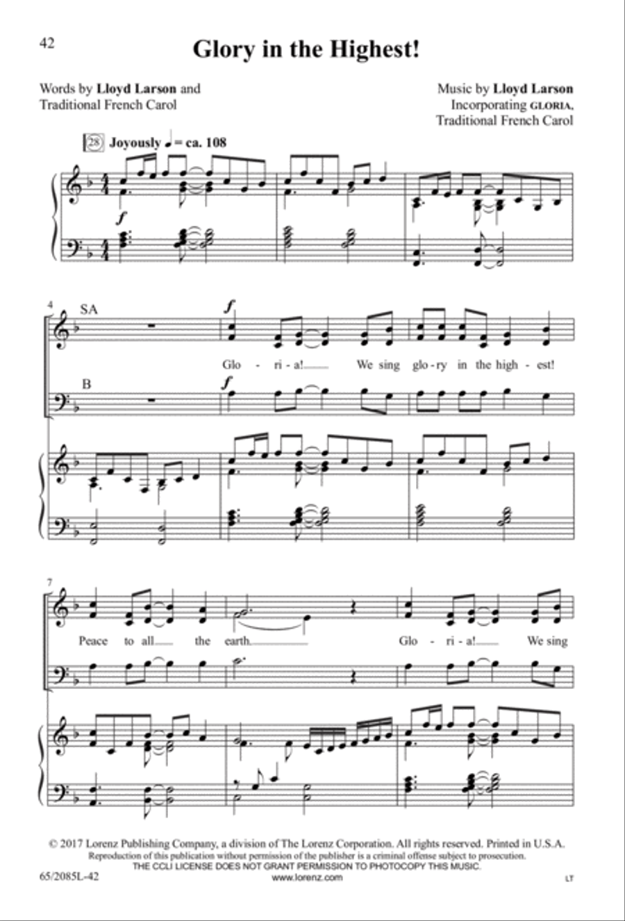 Sing Joy to All the World! 3-Part scores gallery preview page 11
