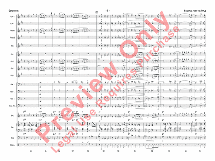 Scrapple from the Apple Jazz Ensemble scores gallery preview page 6