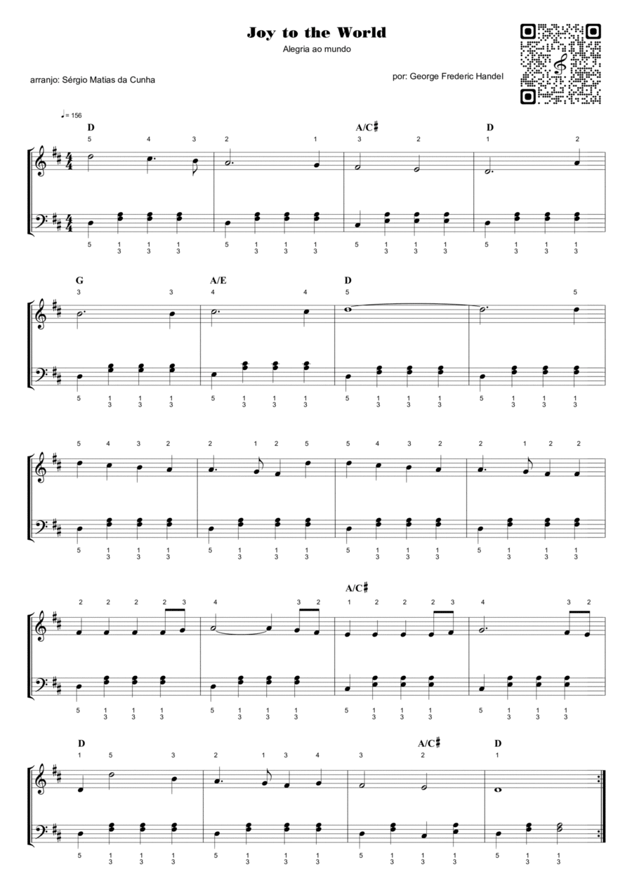 Joy to the World - Alegria ao mundo Piano Method scores gallery preview page 1
