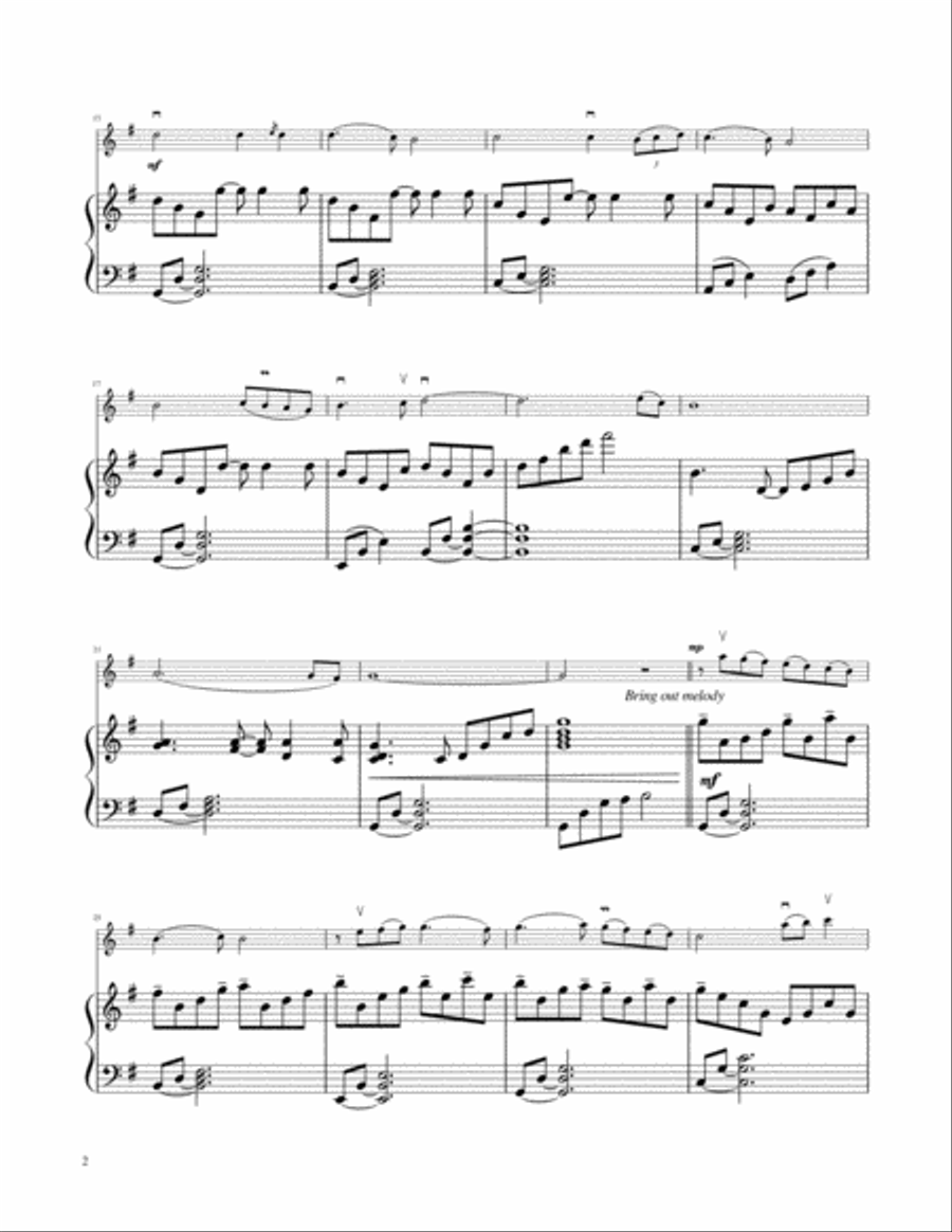 My Country, 'Tis of Thee - Violin Solo with Piano Accompaniment Violin Solo scores gallery preview page 3