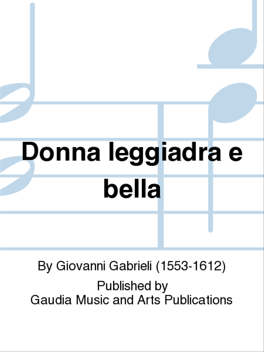 Donna leggiadra e bella Choir scores gallery preview page 1