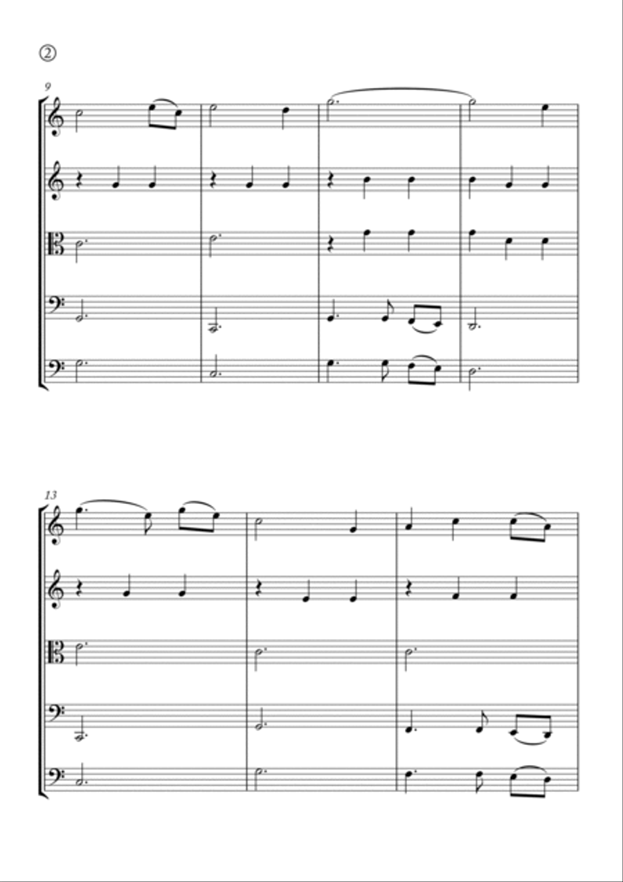 Amazing Grace String Quintet scores gallery preview page 2