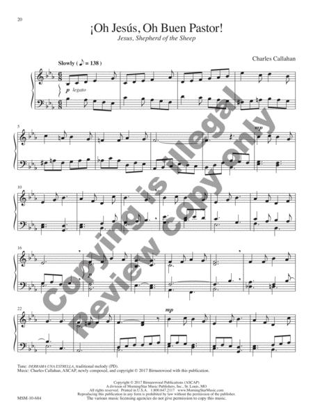 Cantad al Señor: 12 Spanish and Latin American Hymn Settings for Organ image number null