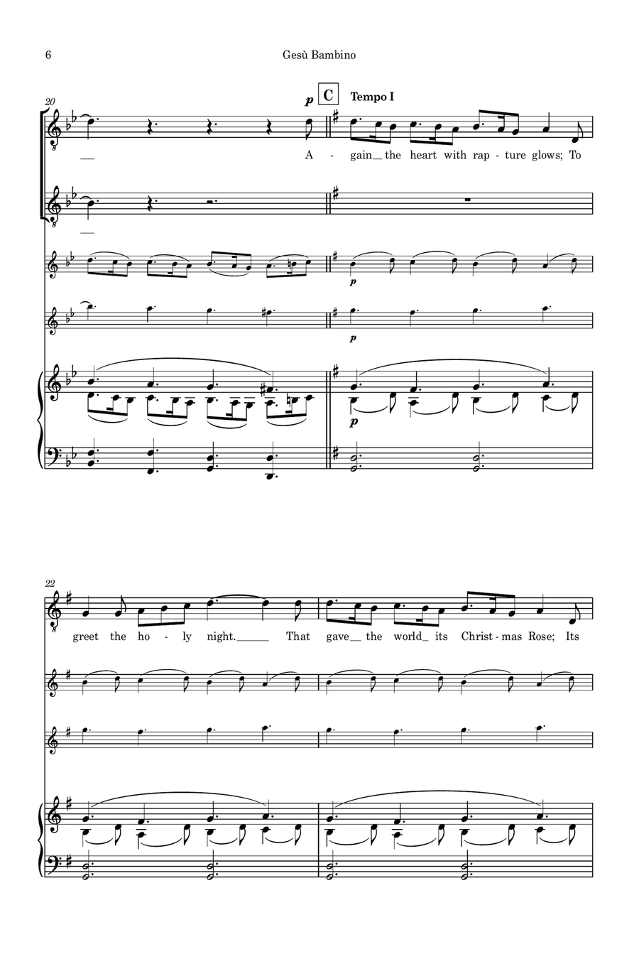 Gesù Bambino Piano, Vocal scores gallery preview page 6