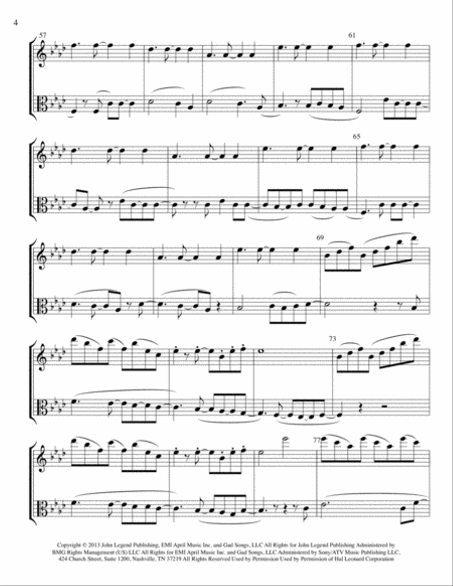 All Of Me String Duet scores gallery preview page 4