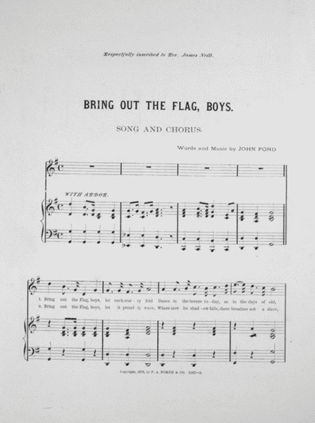 Bring Out the Flag Boys. Song and Chorus