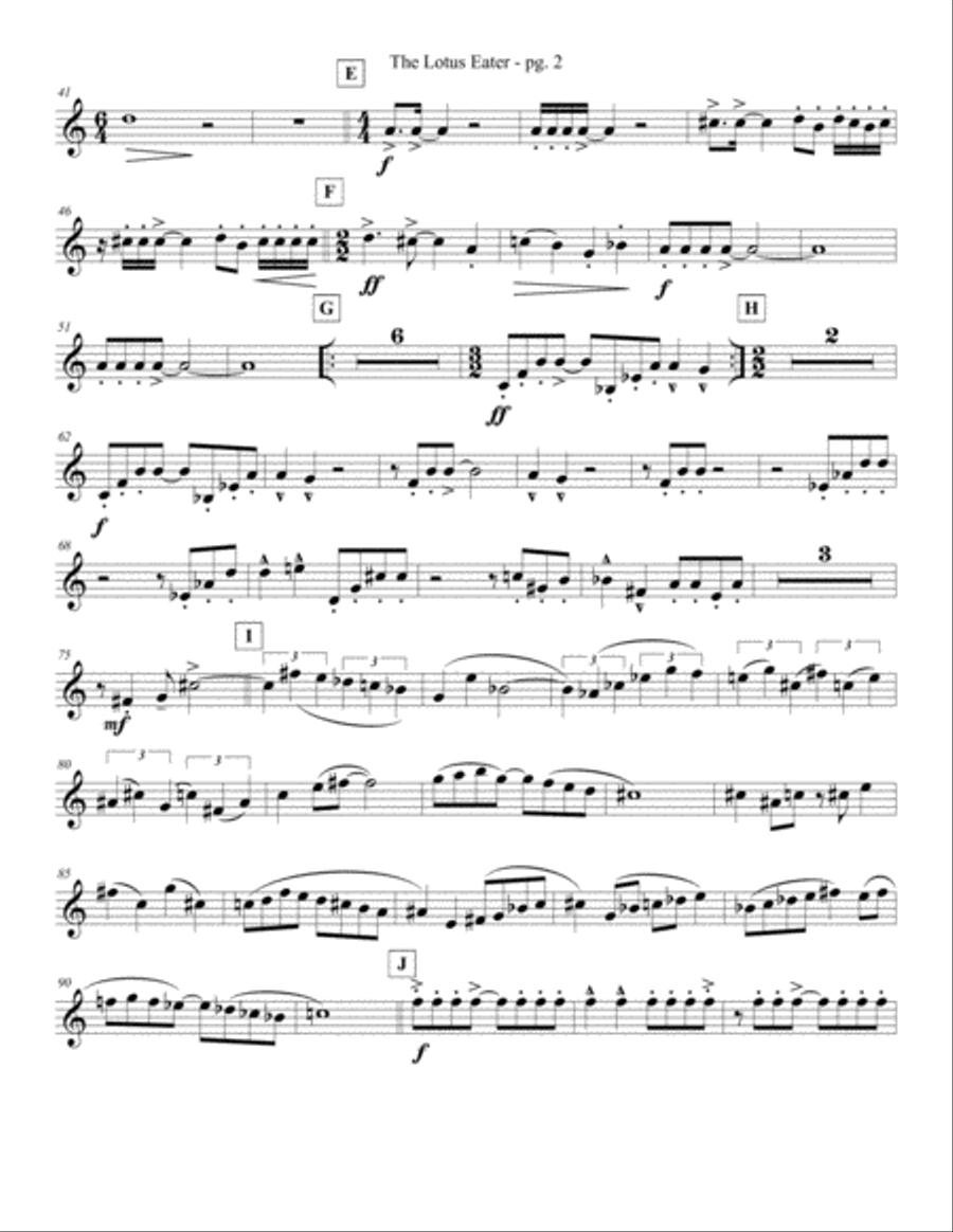 The Lotus Eater for Eight Trumpets by Eddie Lewis Brass Ensemble scores gallery preview page 6