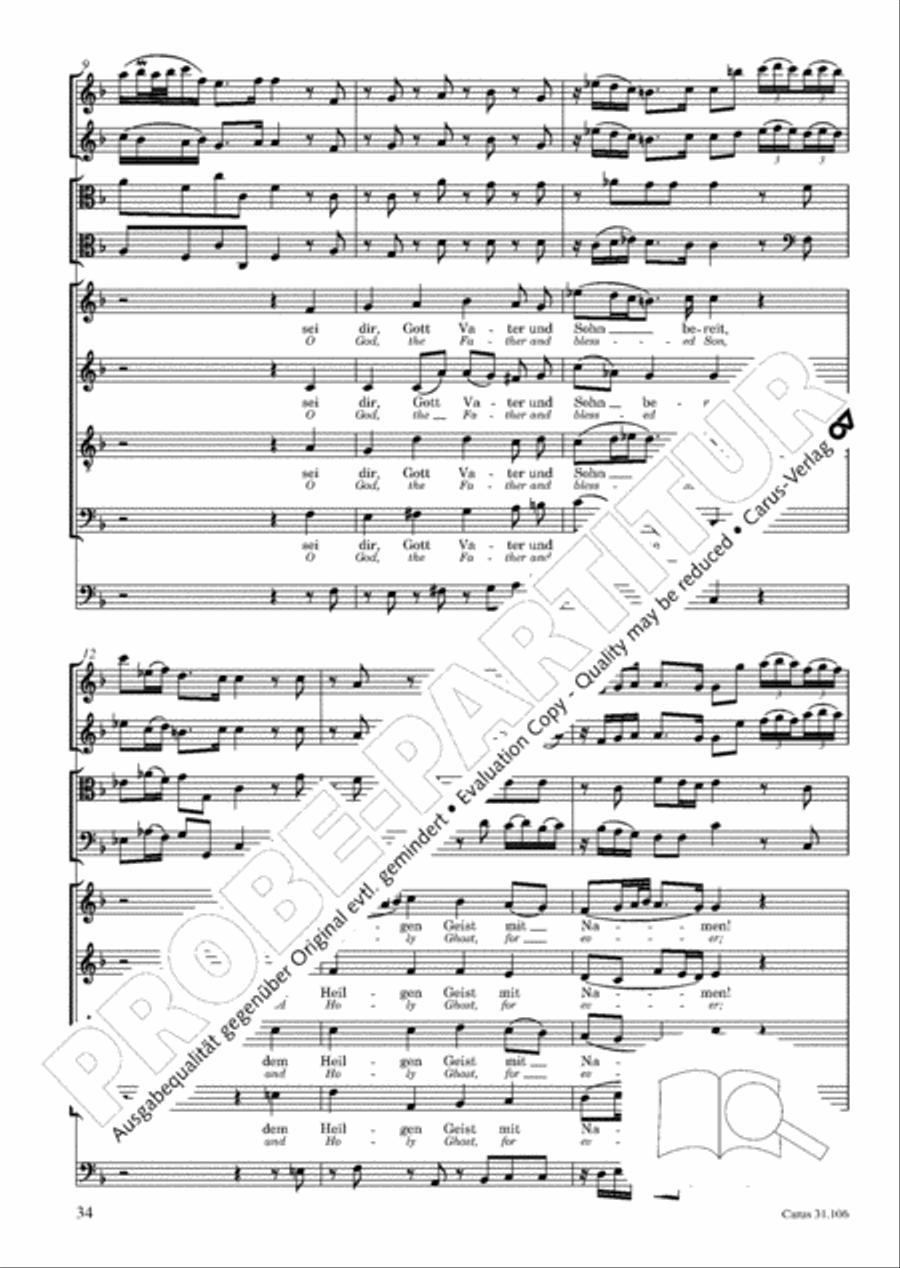 God's own time is the time appointed (Gottes Zeit ist die allerbeste Zeit) 4-Part scores gallery preview page 35