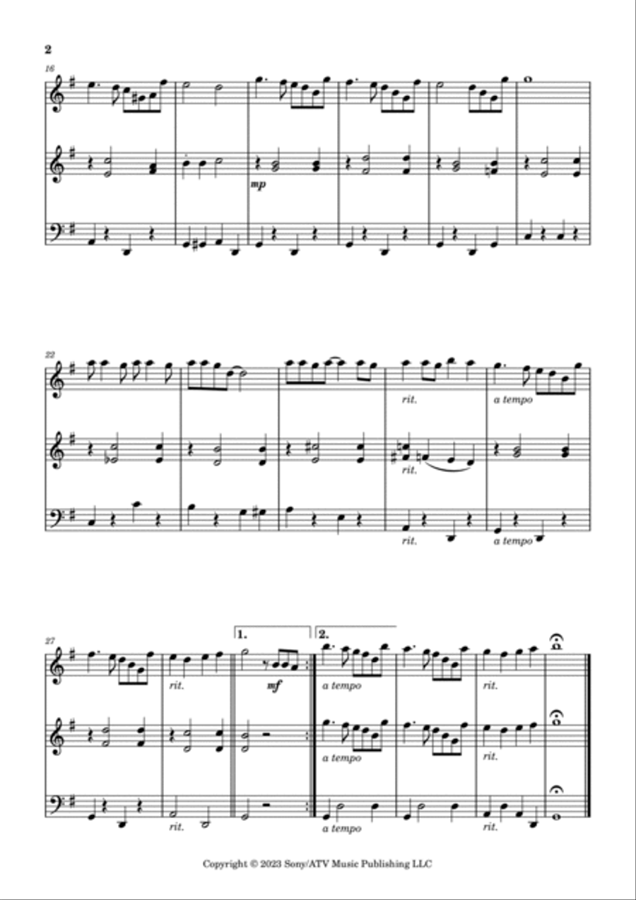 La Vie En Rose String Trio scores gallery preview page 2