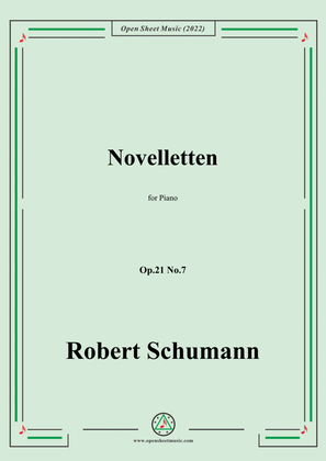 Book cover for Schumann-Novelletten,Op.21 No.7,for Piano
