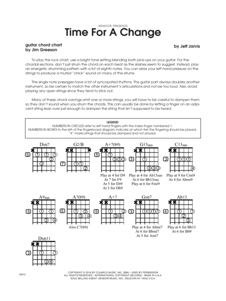 Time For A Change - Guitar Chord Chart