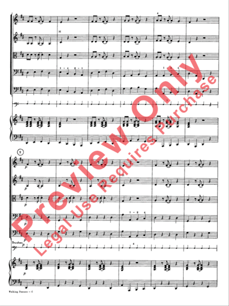 Walking Basses Walking Basses String Orchestra scores gallery preview page 8
