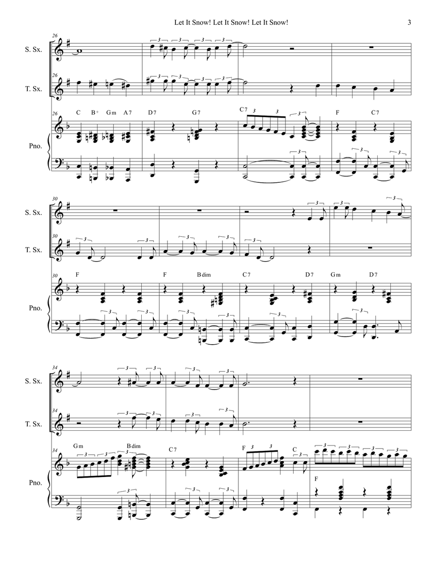 Let It Snow! Let It Snow! Let It Snow! Woodwind Duet scores gallery preview page 3