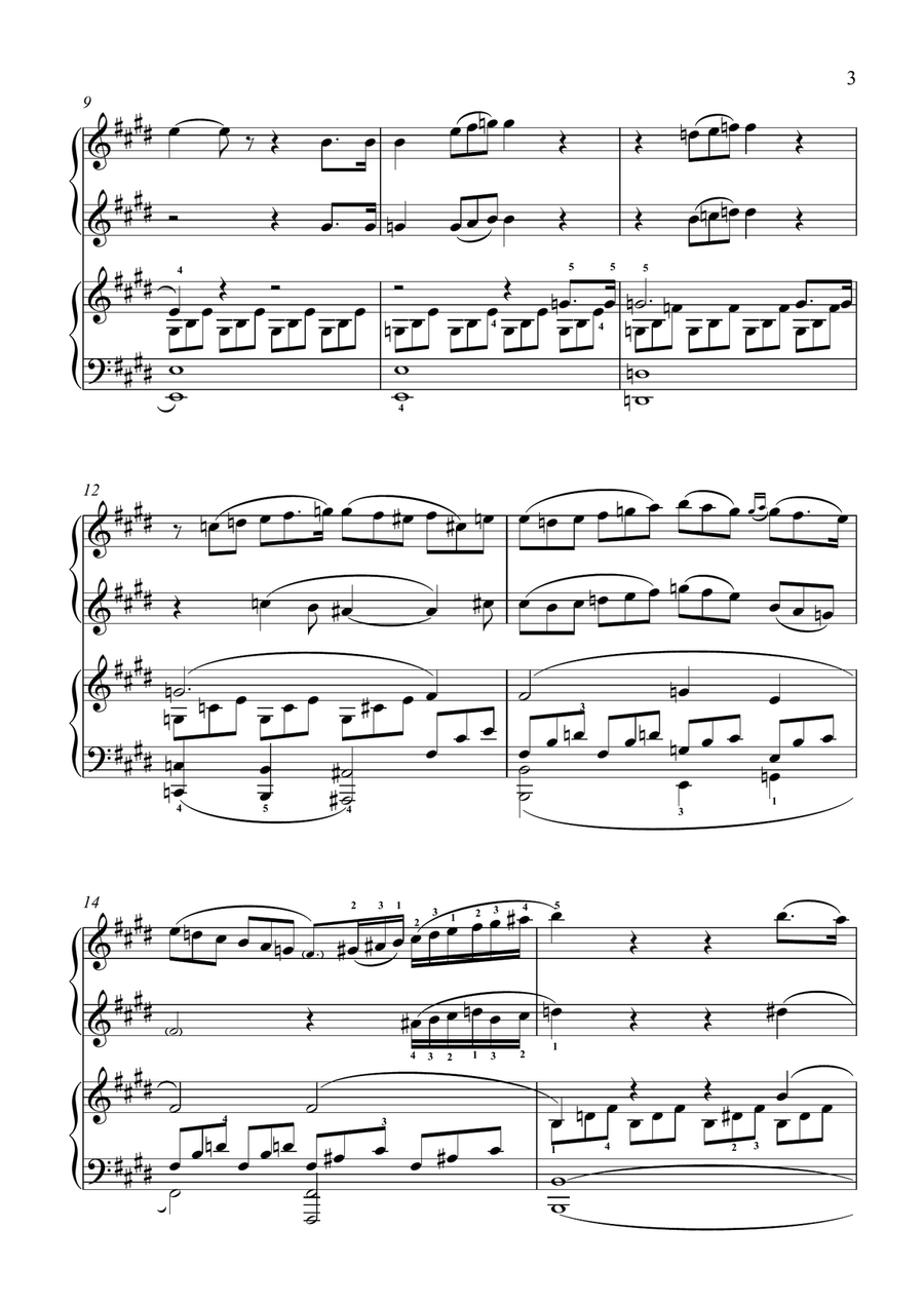 Moonlight Obbligata! (Piano Duet - Four Hands) Piano Duet scores gallery preview page 3