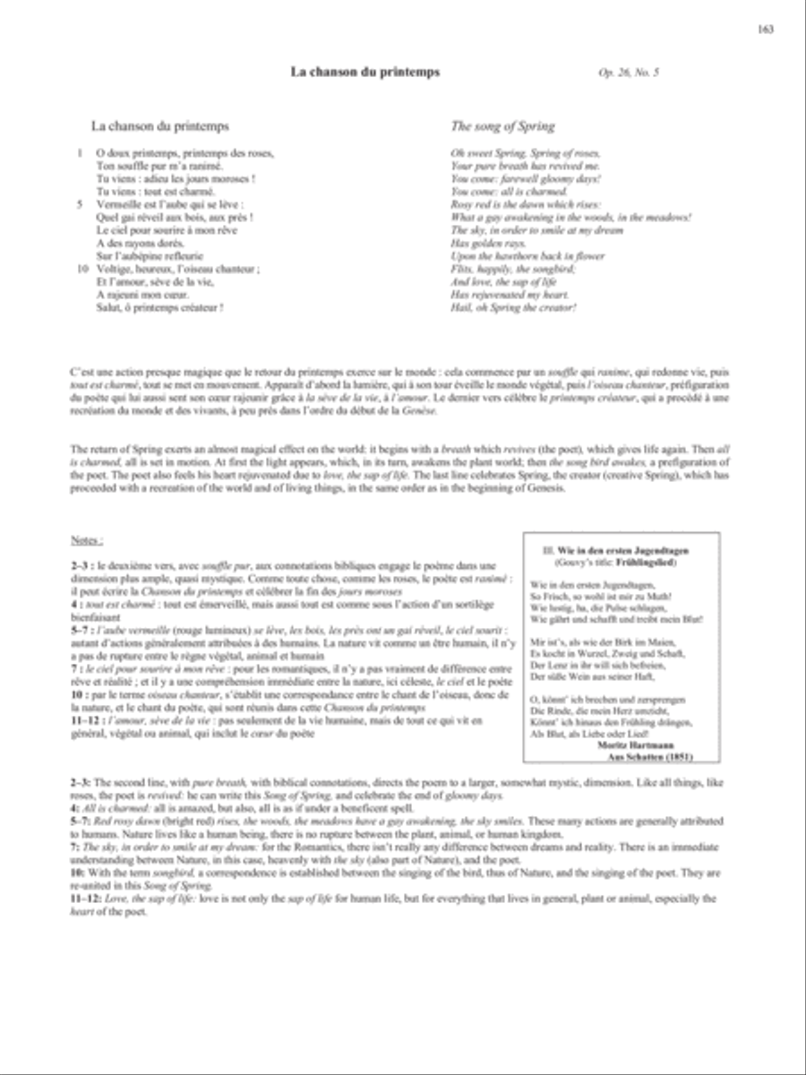 Op. 1, No. 5: La chanson du printemps from Songs of Gouvy, V2 Voice Solo scores gallery preview page 1