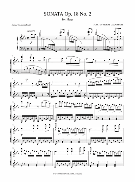 Sonata Op. 18 No. 2 for Harp