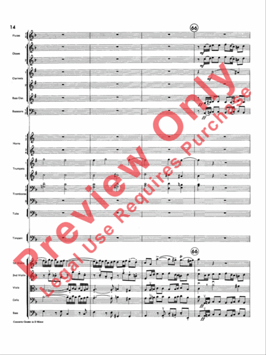 Concerto Grosso in D Minor Full Orchestra scores gallery preview page 15