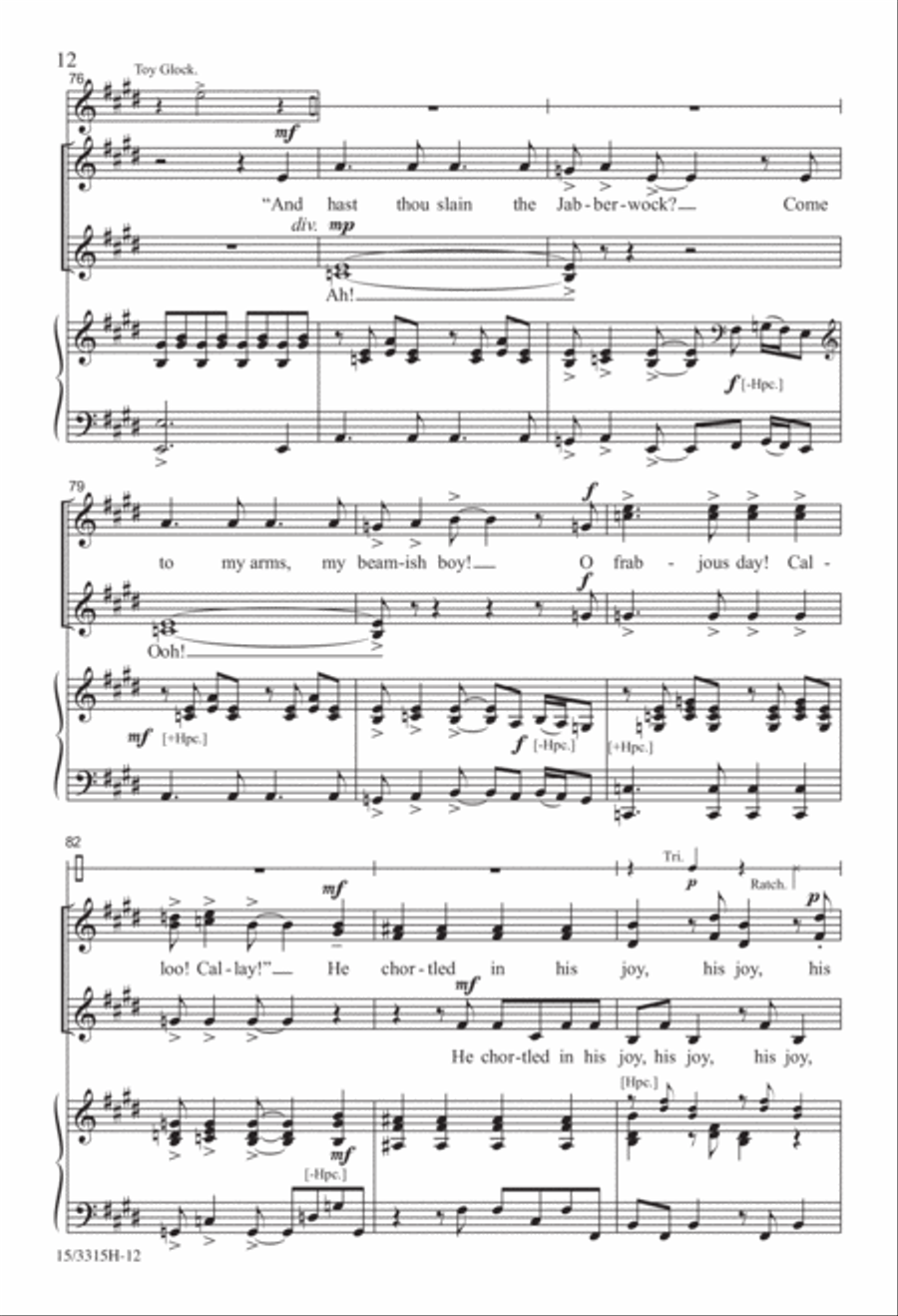Jabberwocky SSA scores gallery preview page 12
