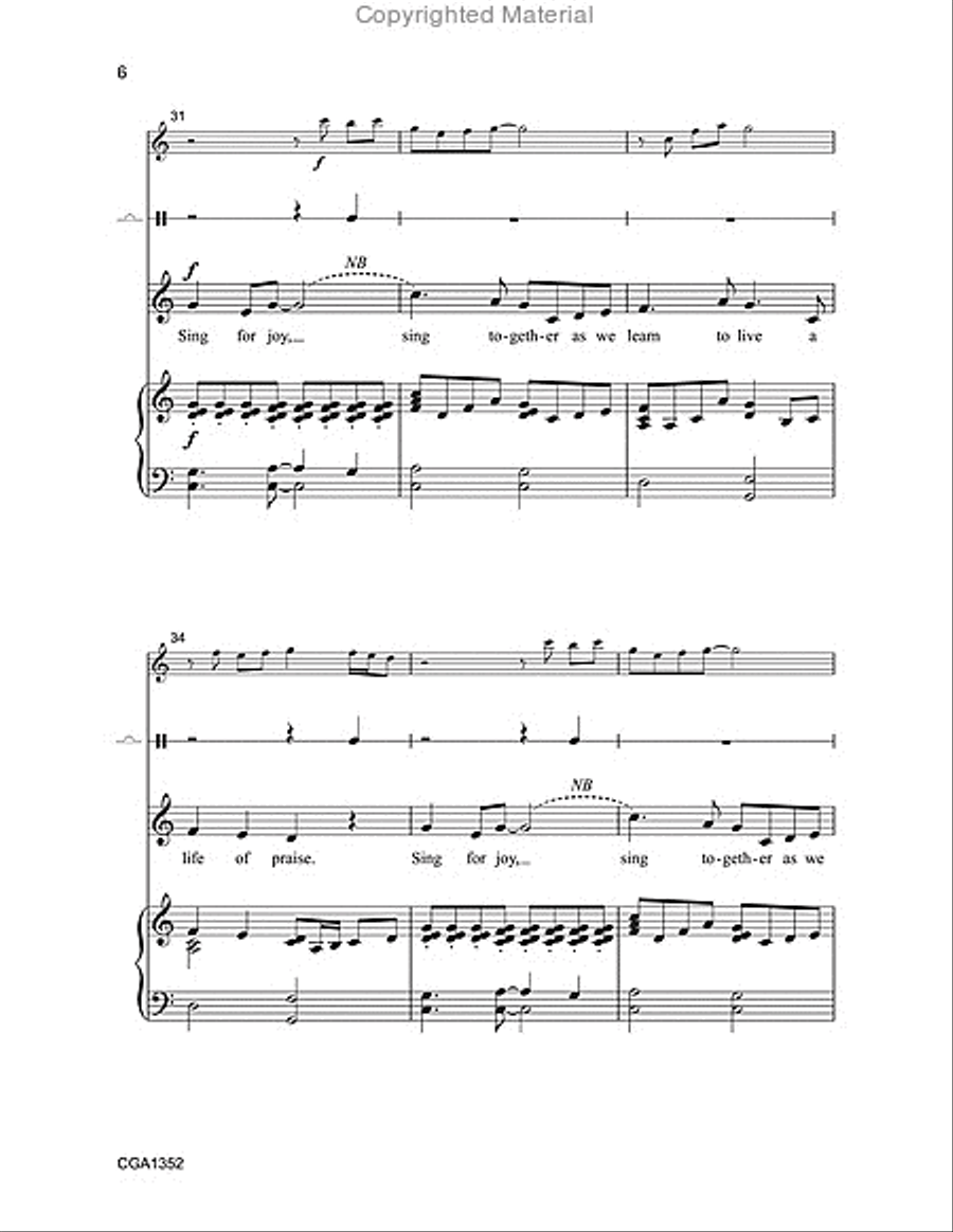 Sing for Joy, Sing Together 2-Part scores gallery preview page 6