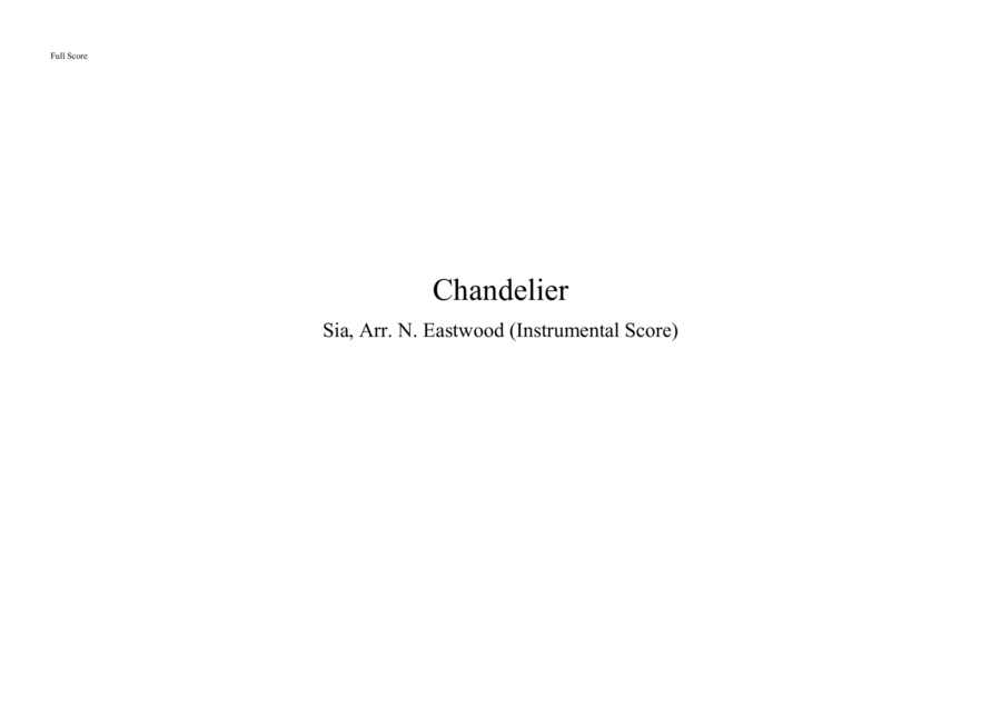 Chandelier Brass Band scores gallery preview page 1