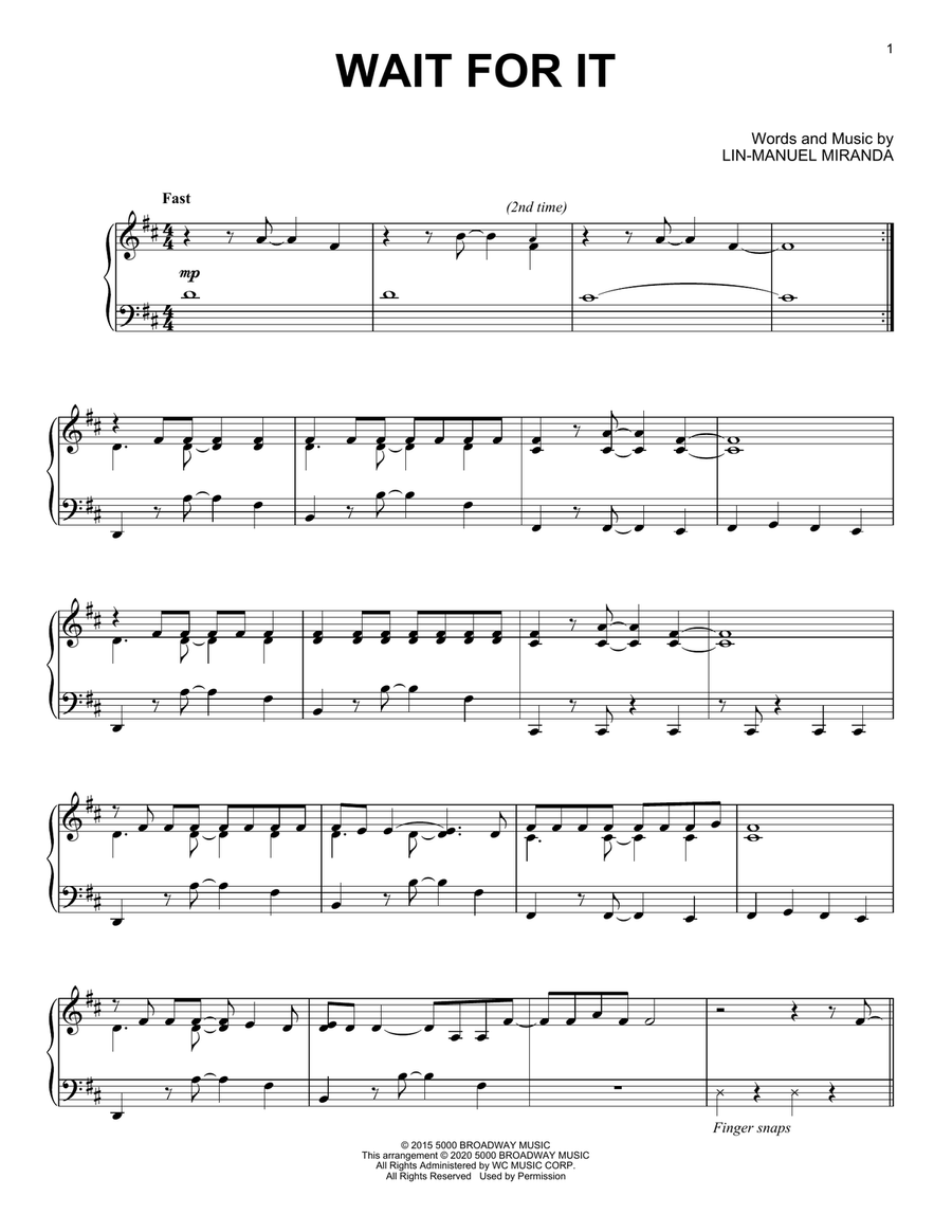 Wait for it hotsell lin manuel miranda