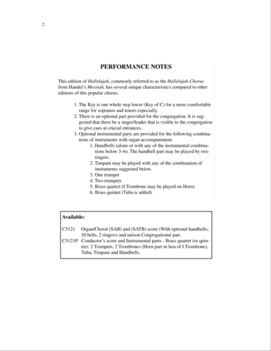 Hallelujah Chorus-SAB-Digital Download 3-Part scores gallery preview page 2