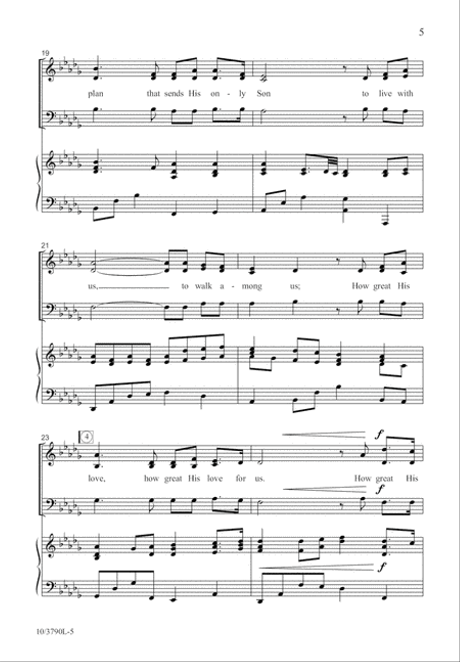 How Great His Love 3-Part scores gallery preview page 6